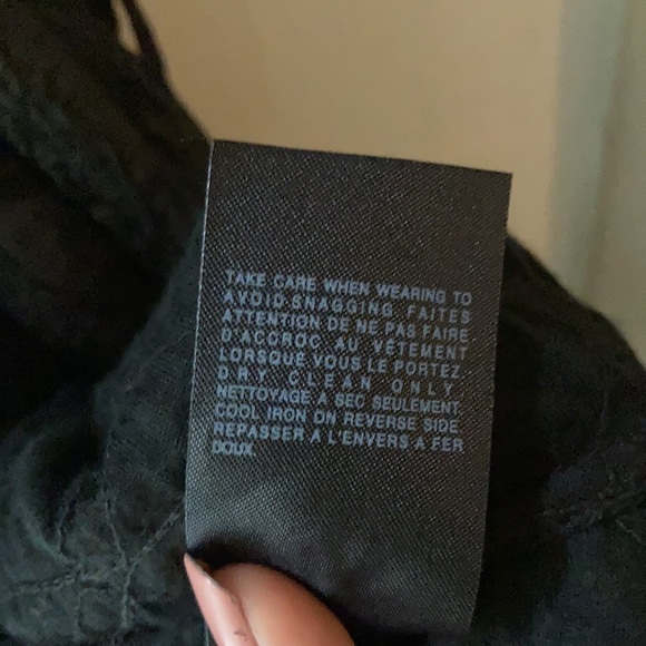 All Saints Black Silk Quilted Flag Dress UK6 US2 - Picture 10 of 12